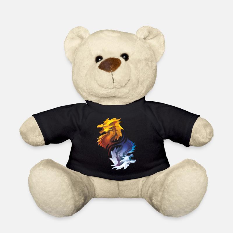 Drache Drachen Fantasy Geschenk Monster Kreatur - Teddy - Schwarz