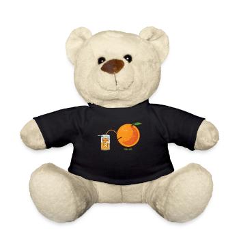 Orange Pipi Pinkeln Lustig Saft gesund - Teddy - Schwarz - Vorne