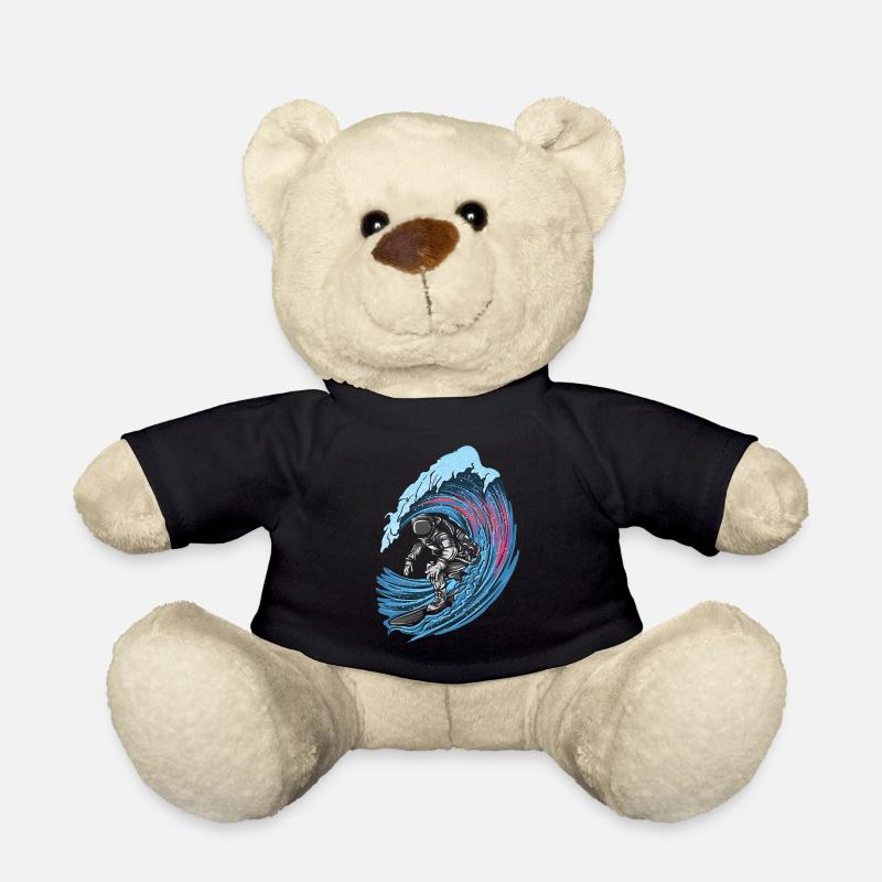 Astronaut Surfer Stylisch Weltraum - Teddy - Schwarz