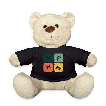 Retro Backflip Parkour Freerun Sport Cadeau - Nounours - noir - Devant