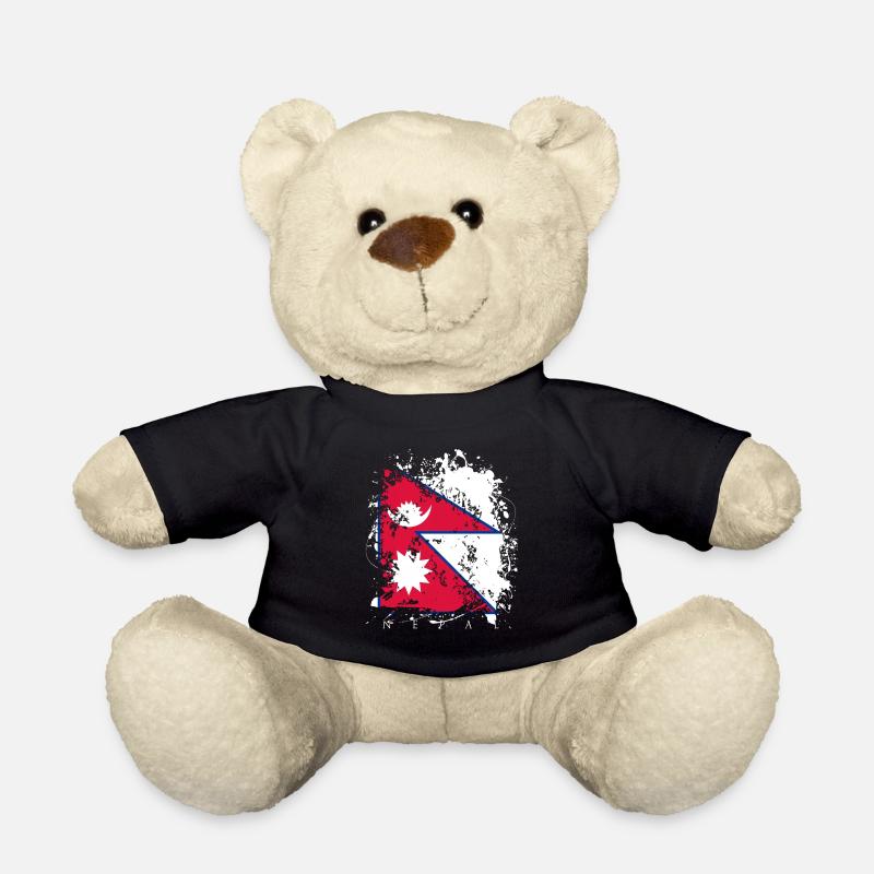 Nepal Kathmandu Flagge Staat Asien Land - Teddy - Schwarz