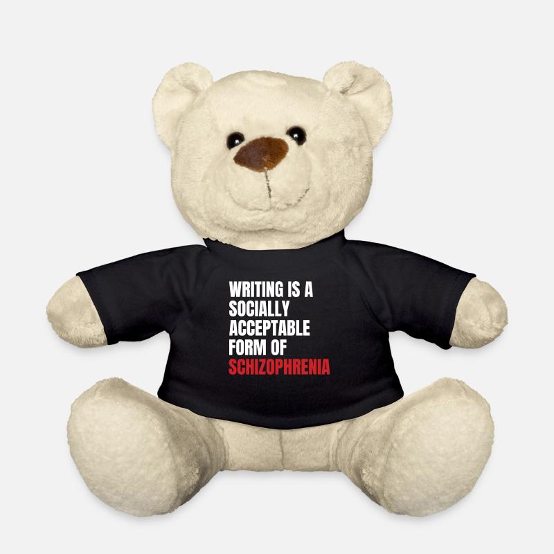 Sensibilisation à la schizophrénie TShirt Design Writing - Nounours - noir