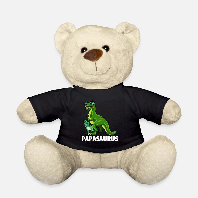 Dinosaurier Dino T-Rex Papa Vater Papi Geschenk - Teddy - Schwarz