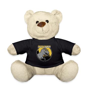 Father's Day Dad Daddy TRex T-Rex dinosaur gift - Teddy Bear - black - Front