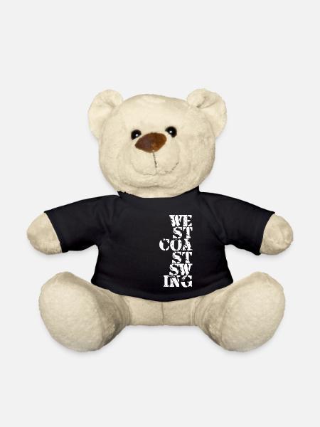 West Coast Swing Dance Geschenk T-Shirt - Teddy - Schwarz