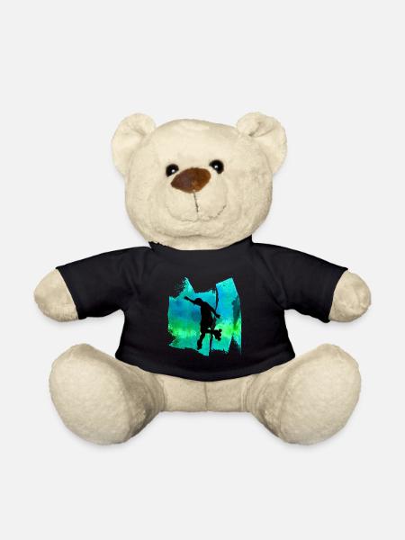 Rollerskates Inline Skates Rollerblades T Shirt - Teddy Bear - black