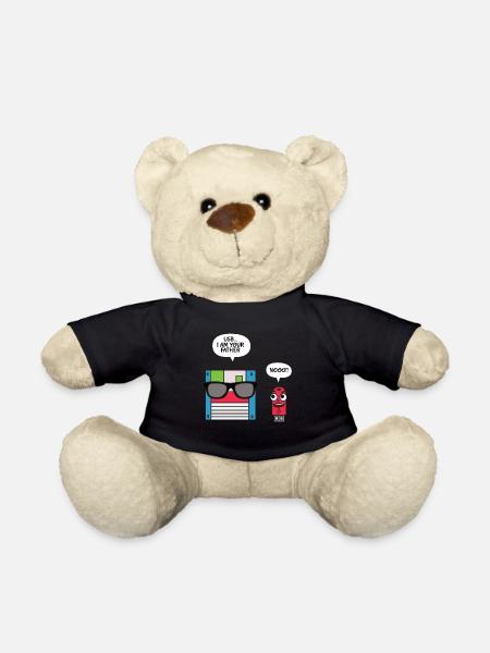 USB Floppy Disk I am Your Father T shirt, Geek - Teddy Bear - black