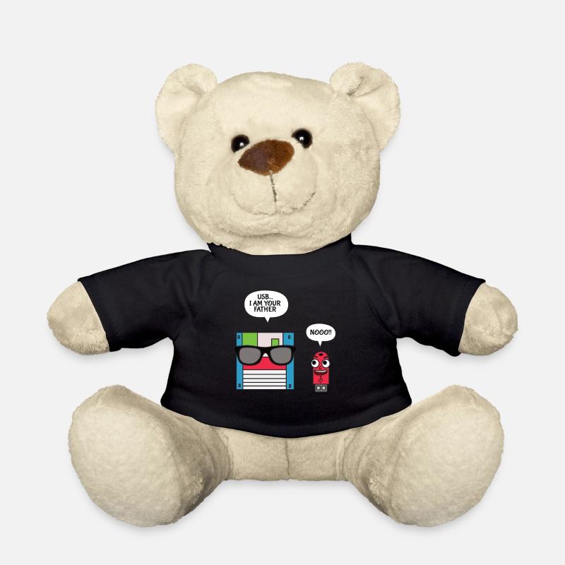 USB Floppy Disk I am Your Father T shirt, Geek - Teddy Bear - black