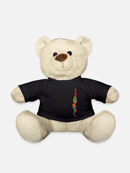 Handstand bunt marmoriert - Teddy - Schwarz