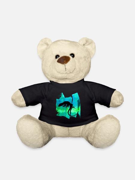 Lézard lézard t-shirt - Nounours - noir