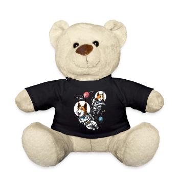 Astronautes de l'espace mignon chien Corgi - Nounours - noir - Devant