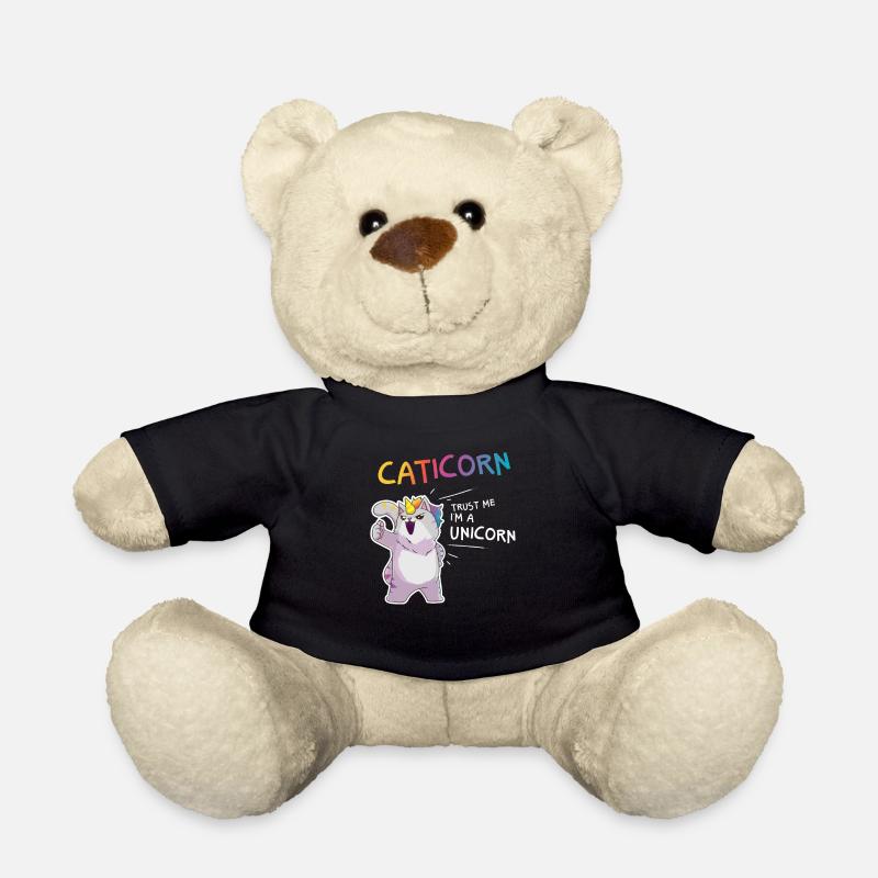 Caticorn Unicorn Cat - Teddy - Schwarz