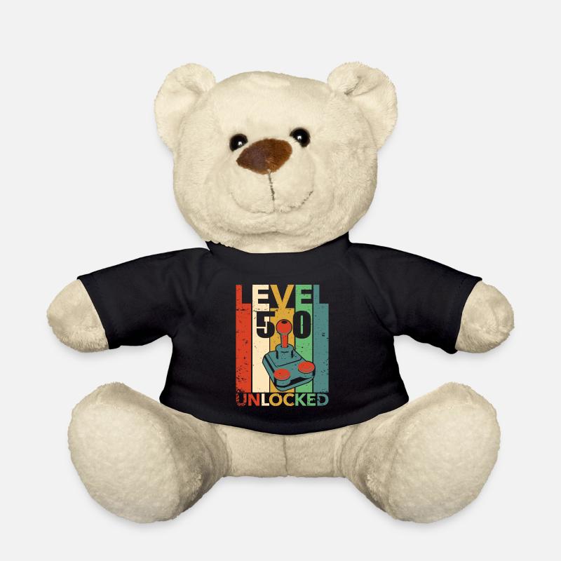 Level 50 Unlocked Gamer Geburtstagsgeschenk - Teddy - Schwarz