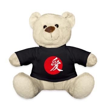 Amour art japonais - Nounours - noir - Devant