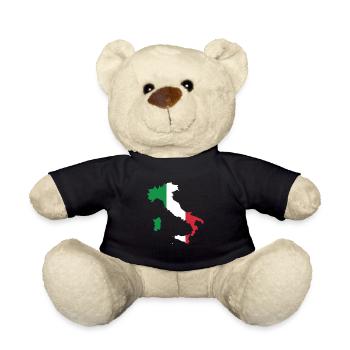Italie Carte Drapeau Italien Cadeau - Nounours - noir - Devant