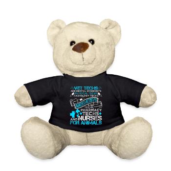 Vet Tech Veterinary Technician Job Title - Teddy - Schwarz - Vorne