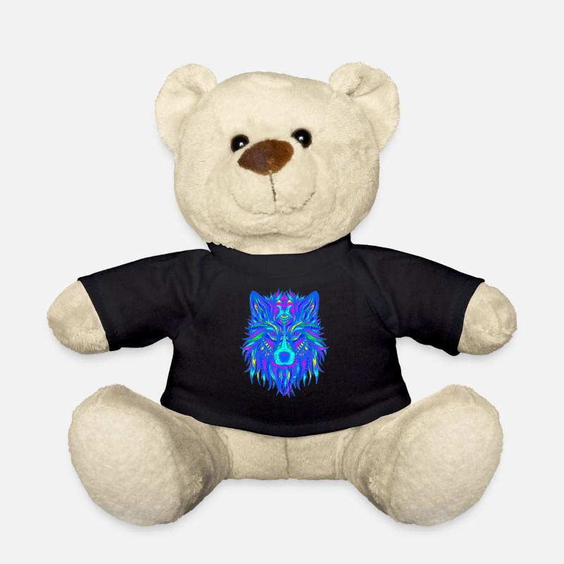 Wolf Mandala EDM - Teddy - Schwarz