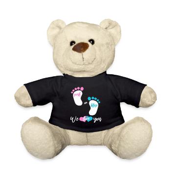 Babyparty Mädchen oder Junge - Teddy - Schwarz - Vorne