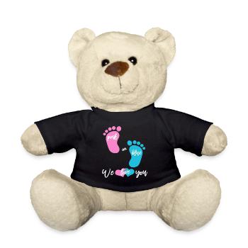 Babyparty Mädchen oder Junge - Teddy - Schwarz - Vorne