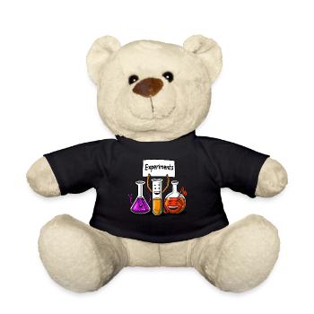 Chemistry Science Experiments Funny School Student - Teddy Bear - black - Front