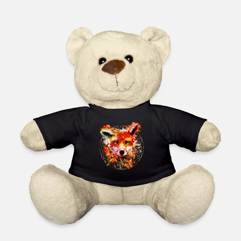 Aquarell Fuchs - Teddy - Schwarz