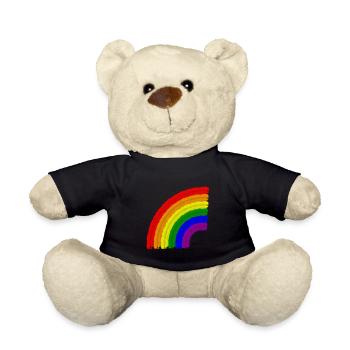 Regenbogen LGBT Pride Rainbow - Teddy - Schwarz - Vorne
