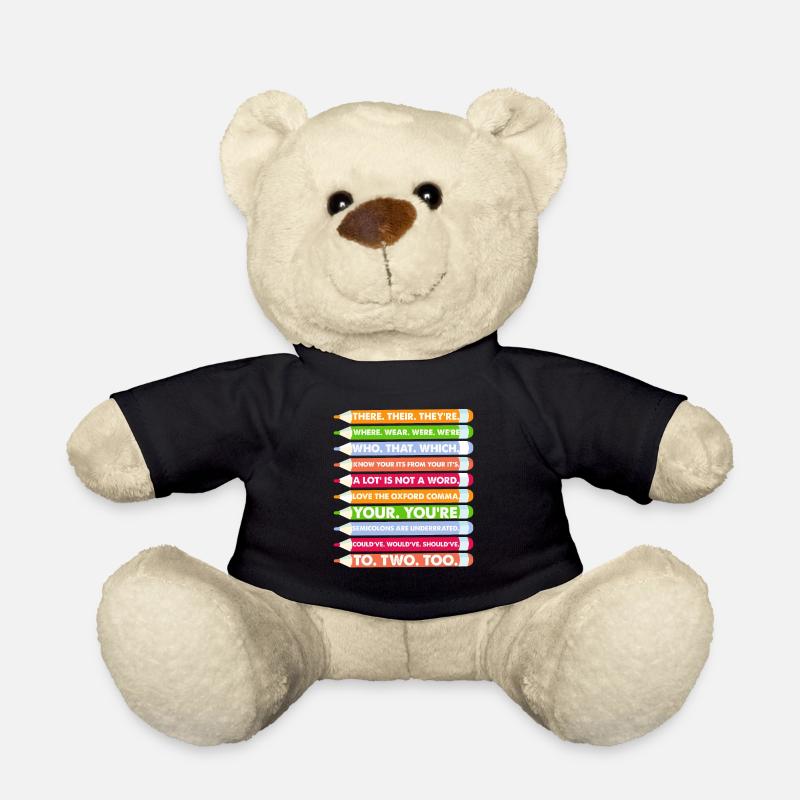 Rechtschreibung Grammatik There Their Were We're - Teddy - Schwarz