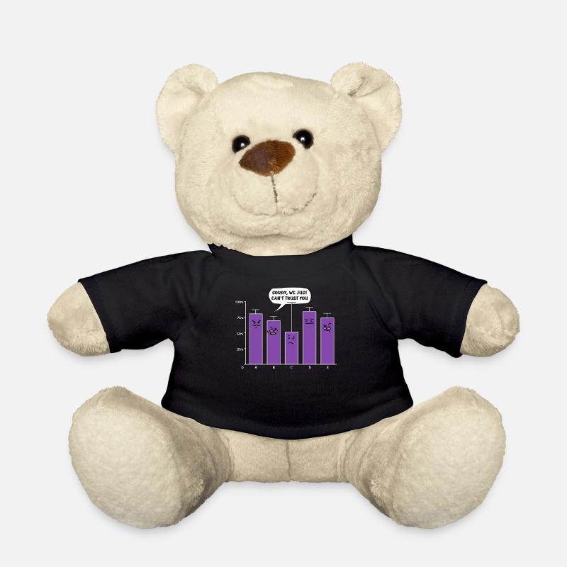 Data Analysis Science Geek We Cant Trust You Nerd - Teddy Bear - black
