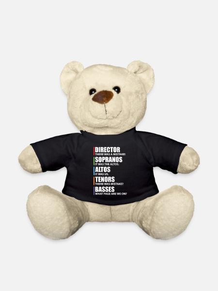 Funny Music Choir Singer Funny - Teddy Bear - black