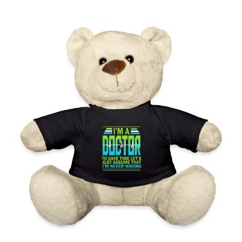 Doctor Doctor Medicine Surgeon Medic Gift - Teddy Bear - black - Front