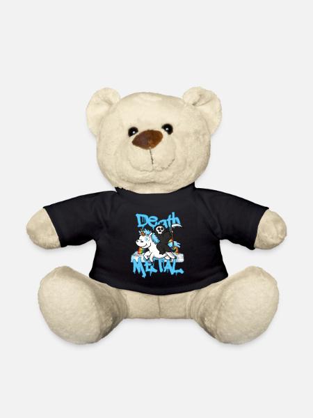 Death Metal Einhorn Sensenmann Death's Head - Teddy Bear - black