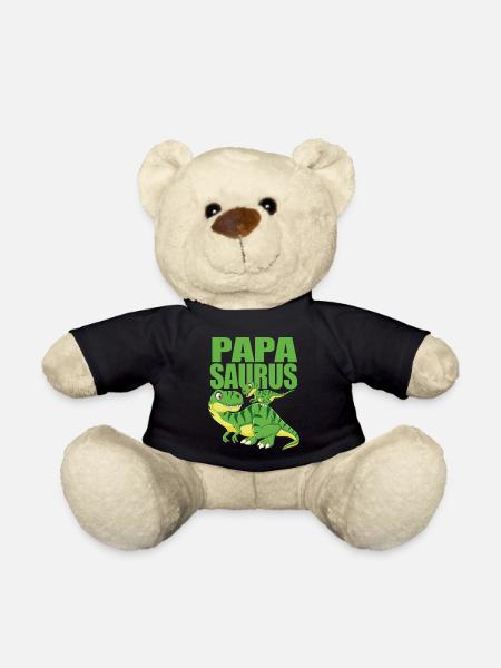 Papa Dinosaurier - Papasaurus - Teddy - Schwarz