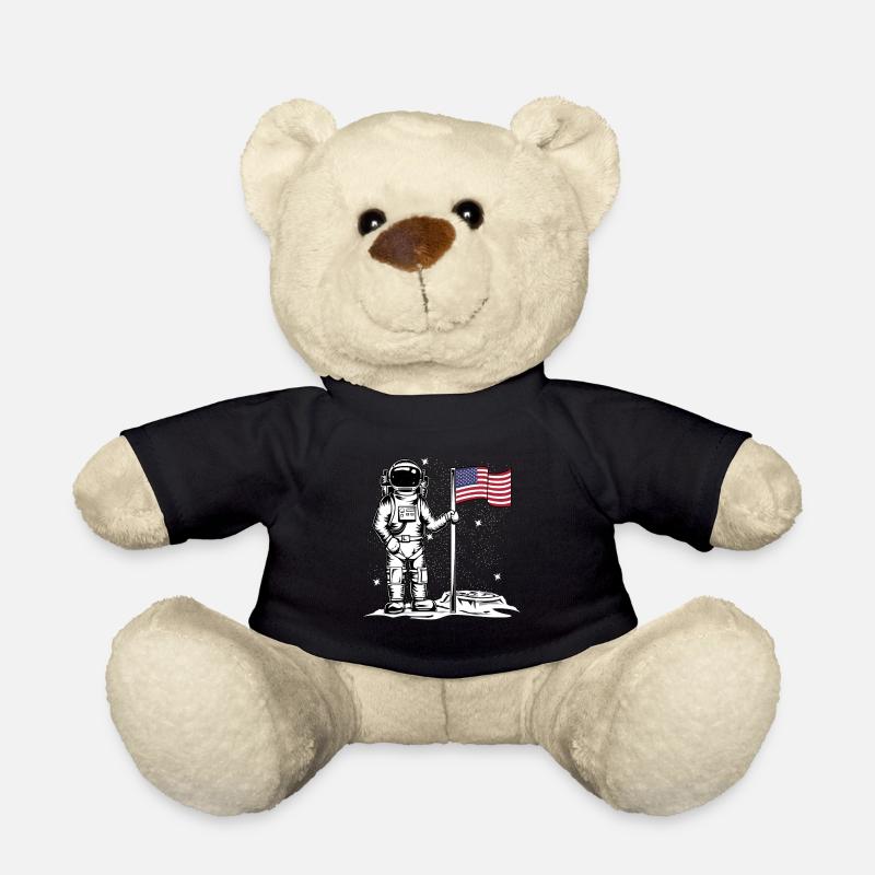 Astronaut Flagge USA - Teddy - Schwarz