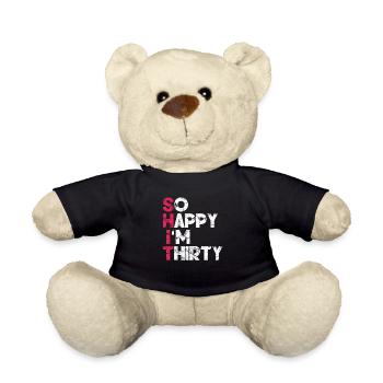 30. Geburtstag - Teddy Bear - black - Front
