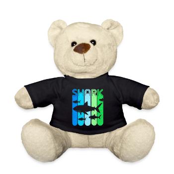 Shark - Teddy Bear - black - Front