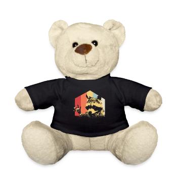 Raccoon Vintage - Teddy Bear - black - Front