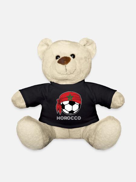 Marokko Fußball Fans Kit 2019 Fußball Fans, - Teddy - Schwarz