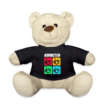 Schlagzeuger Drummer Musik Instrument Trommel Band - Teddy - Schwarz - Vorne