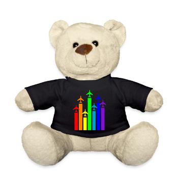 Flugzeug-Pilot Luftfahrt - Teddy - Schwarz - Vorne
