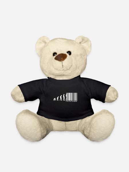 Evolution barcode - Teddy Bear - black