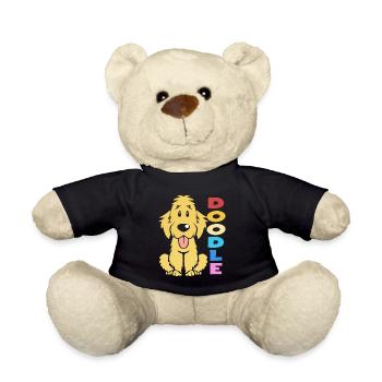 Doodle Chien Goldendoodle Golden Retriever Pudel - Nounours - noir - Devant