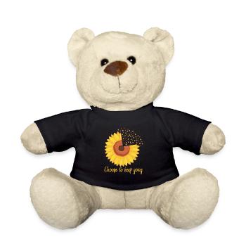 Sunflower Mental Health Awareness - Teddy Bear - black - Front