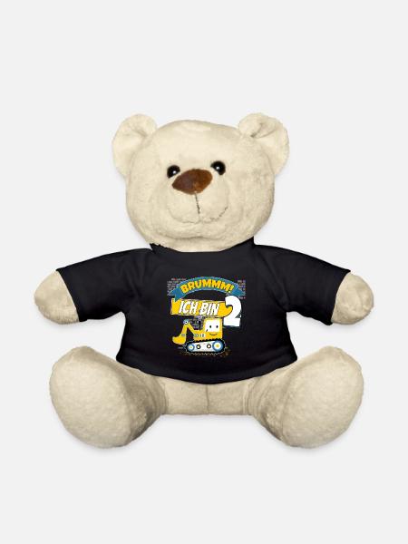 Kinder 2. Geburtstag Shirt Bagger Jungen 2 Jahre - Teddy - Schwarz
