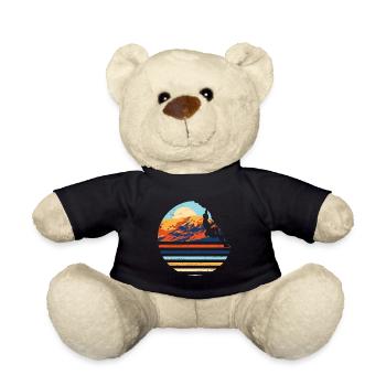 Minimalist Rock Climbing Bouldering Gift design - Teddy Bear - black - Front