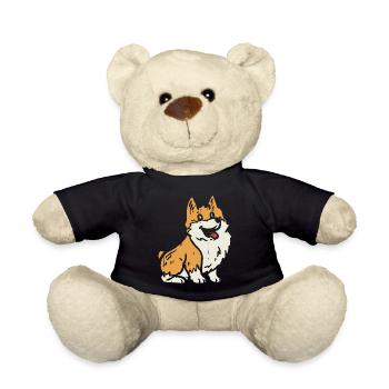 Dog Corgi - Teddy Bear - black - Front