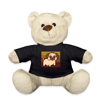 Mops Hund Welpe Welpe - Teddy - Schwarz - Vorne