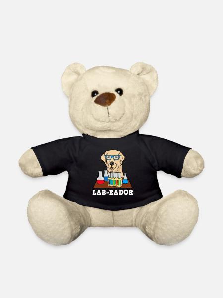Labrador Hund Lab-Rador Labor Biologie Geschenk - Teddy - Schwarz