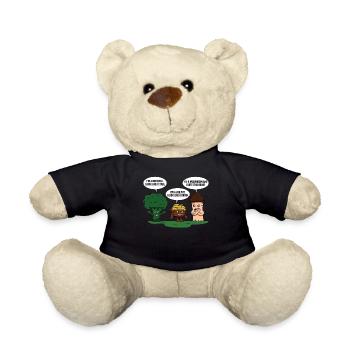Pénis de cerveau de brocoli drôle de champignon d'arbre - Nounours - noir - Devant
