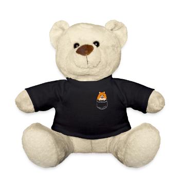 Pomeranian Zwergspitz Hund Hunde Tasche Pocket - Teddy - Schwarz - Vorne