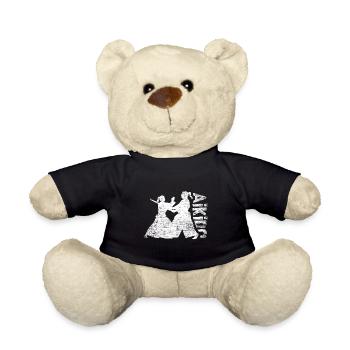 Aikido Kämpferin Geschenk - Teddy - Schwarz - Vorne